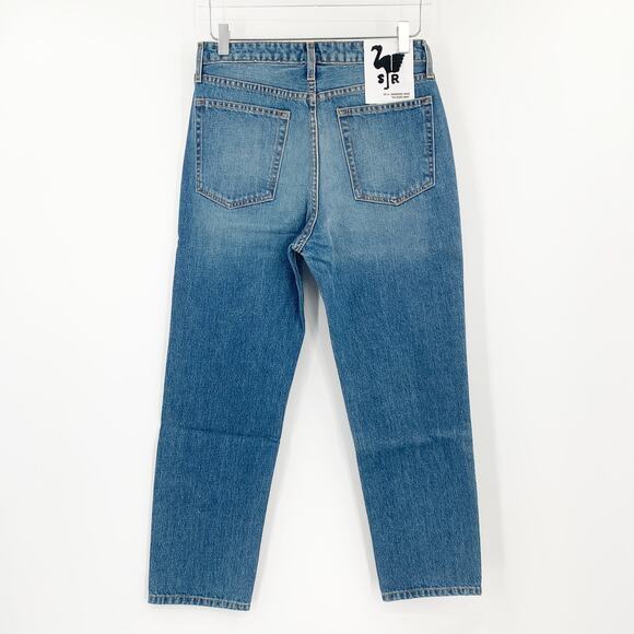 2/$30 FREE PEOPLE Sandrine Rose Straight Leg Jeans Size 24 Blue Indigo New $198 - Picture 5 of 8